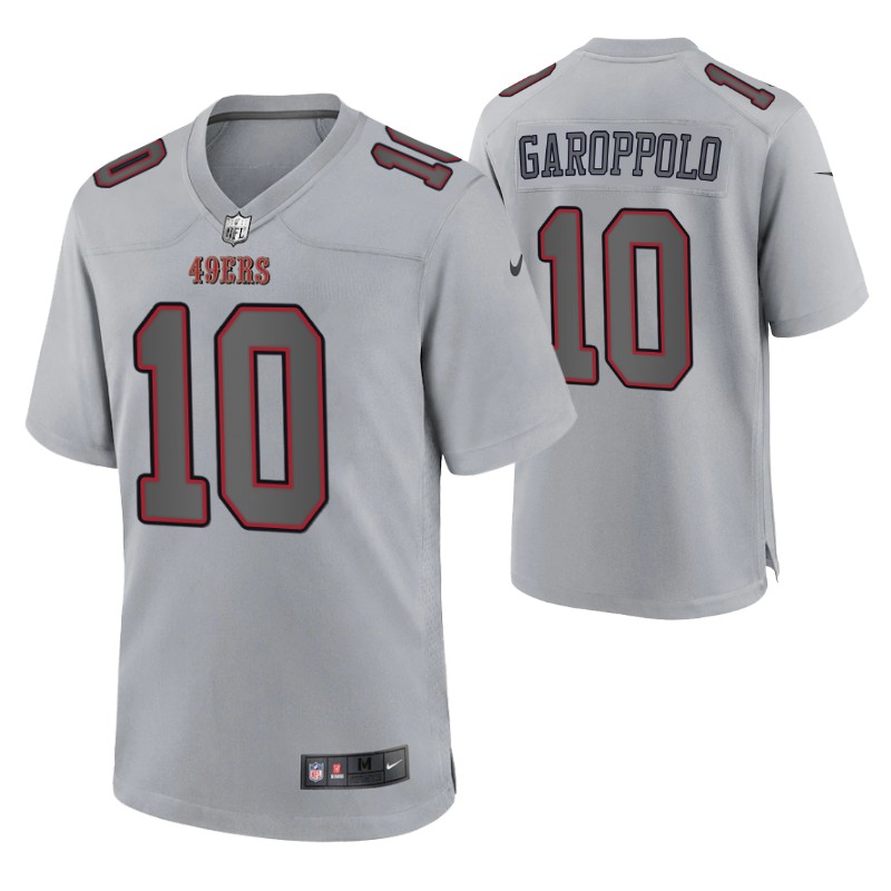 49ers jimmy garoppolo game atmosphere jersey gray atmosphere stitched
