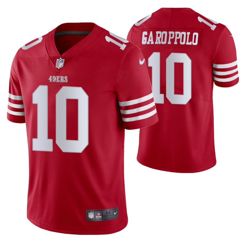 49ers jimmy garoppolo vapor limited scarlet jersey men stitched