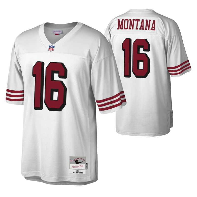 49ers joe montana legacy replica jersey white throwback stitched
