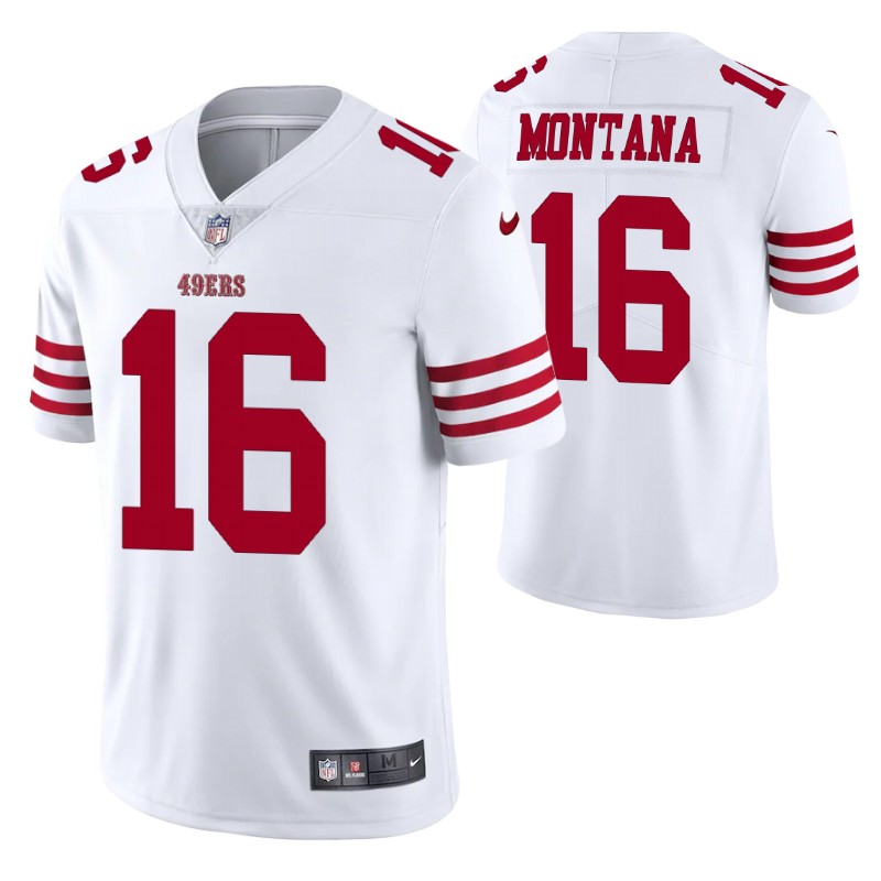 49ers joe montana vapor limited white jersey men stitched