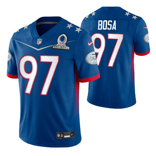 49ers nick bosa 2022 nfc pro bowl jersey royal game stitched
