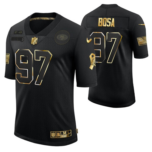 49ers nick bosa golden limited jersey black men stitched