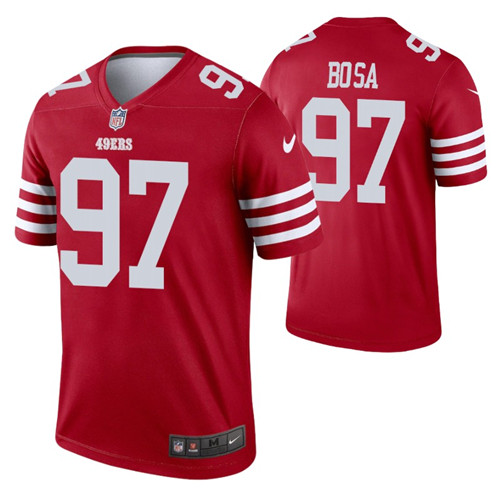 49ers nick bosa jersey scarlet legend men's stitched