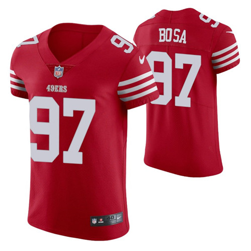 49ers nick bosa vapor elite scarlet jersey stitched