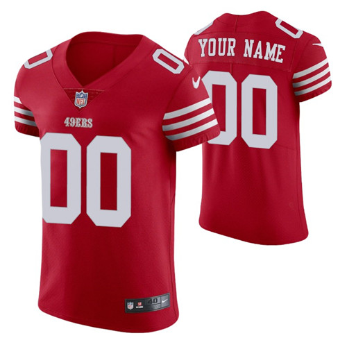 49ers scarlet custom vapor elite jersey stitched