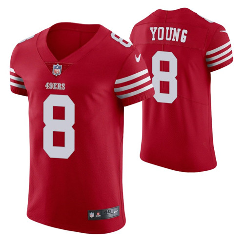 49ers scarlet steve young vapor elite jersey stitched