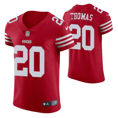 49ers scarlet vapor elite ambry thomas jersey stitched