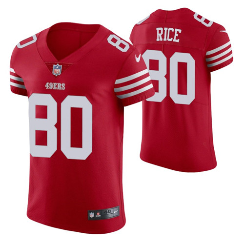 49ers scarlet vapor elite jerry rice jersey stitched
