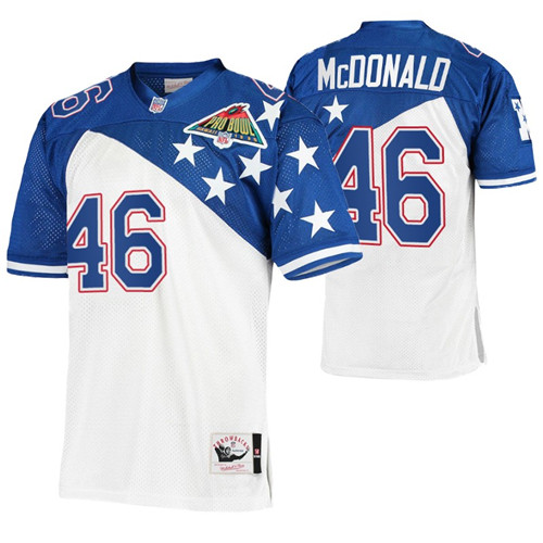 49ers tim mcdonald 1994 pro bowl jersey white blue authentic stitched
