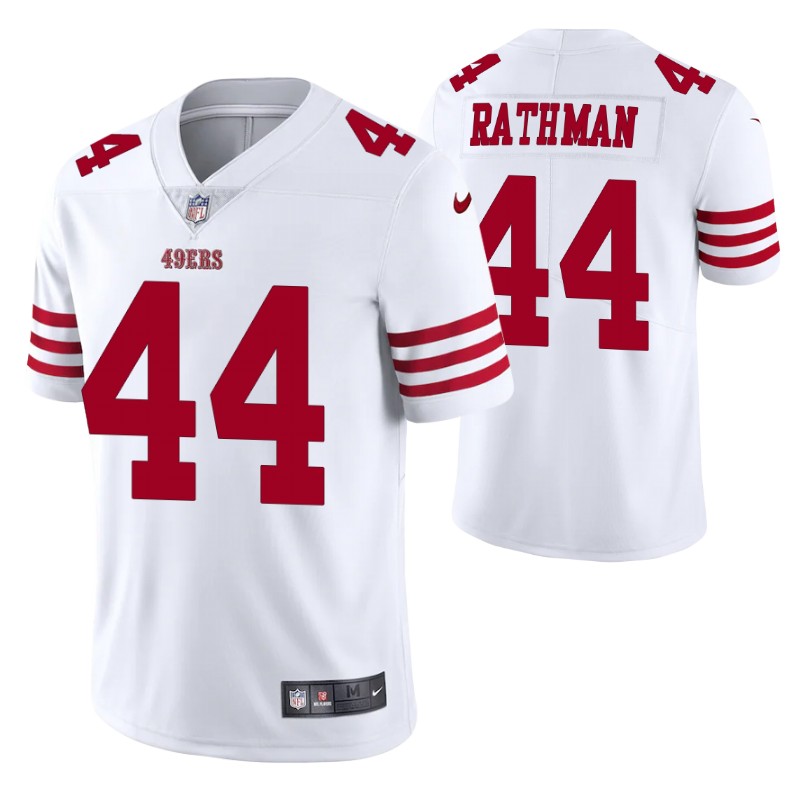 49ers tom rathman vapor limited white jersey men stitched