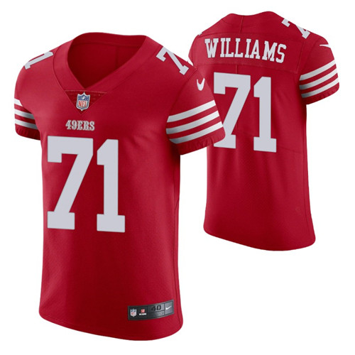 49ers trent williams vapor elite scarlet jersey stitched
