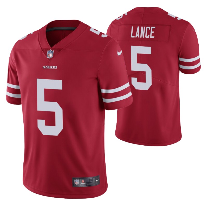49ers trey lance 2021 nfl draft limited jersey scarlet men stitched