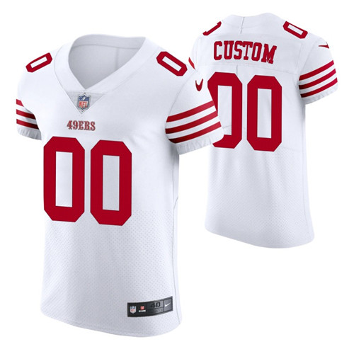 49ers white custom vapor elite jersey stitched