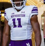 51 Northwestern Wildcats Under Armour College Football White