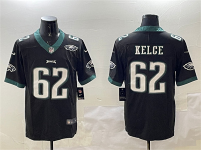 62 kelce with patch black jerseys2
