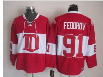 91 FEDOROV HOCKEY JERSEYsss
