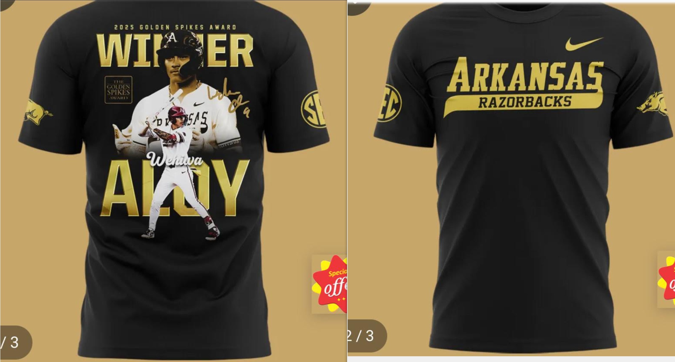 ARKANSAS BLACK T-SHIRT
