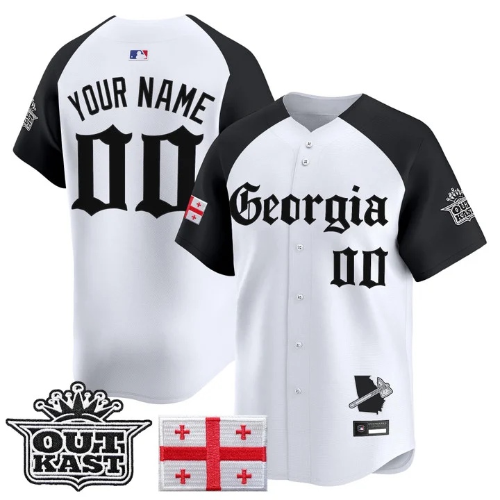 ATLANTA BRAVES 'GEORGIA X OUTKAST GOTHIC EDITION' VAPOR PREMIER LIMITED CUSTOM JERSEY ALTERNATE