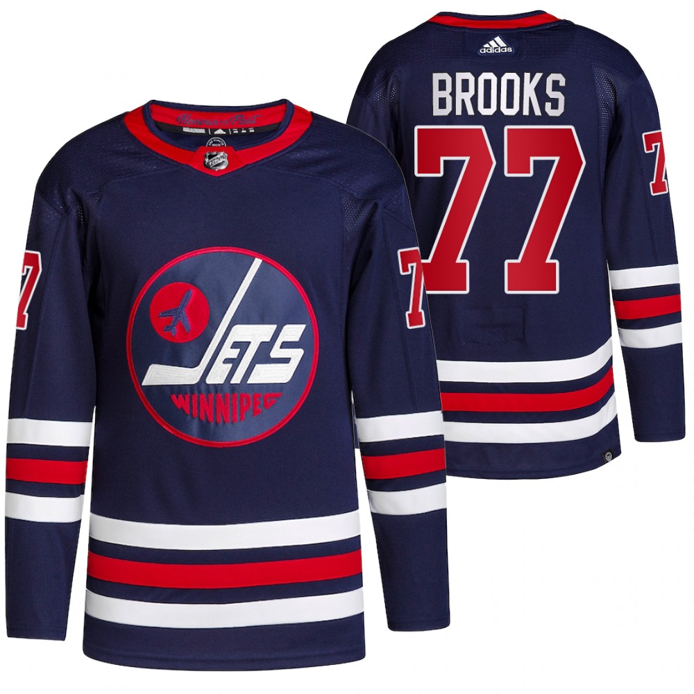 Adam Brooks Winnipeg Jets Navy Alternate Primegreen Authentic Pro Jersey