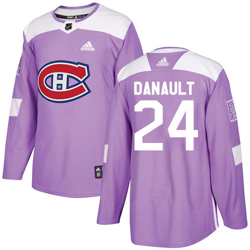 Adidas Canadiens #24 Phillip Danault Purple Authentic Fights Cancer Stitched Youth NHL Jersey