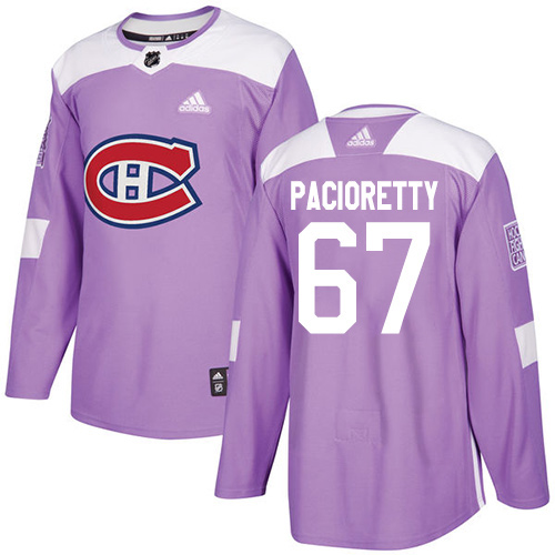 Adidas Canadiens #67 Max Pacioretty Purple Authentic Fights Cancer Stitched Youth NHL Jersey