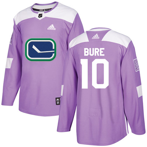 Adidas Canucks #10 Pavel Bure Purple Authentic Fights Cancer Youth Stitched NHL Jersey