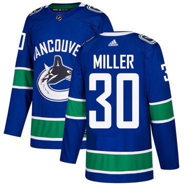 Adidas Canucks #30 Ryan Miller Blue Home Authentic Youth Stitched NHL Jersey