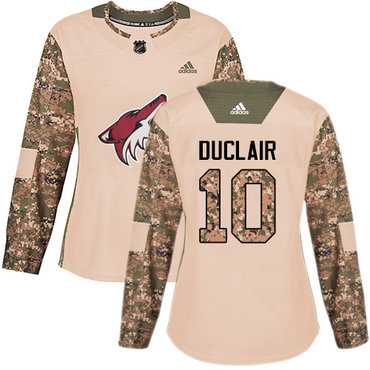 Adidas Coyotes #10 Anthony Duclair Camo Authentic 2017 Veterans Day Women's Stitched NHL Jersey