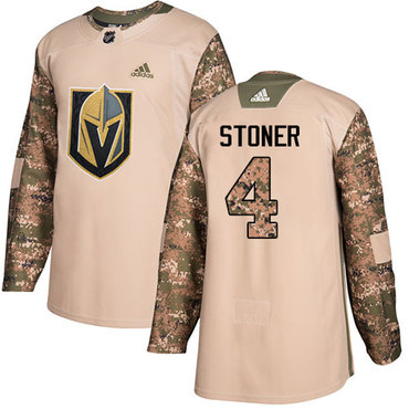 Adidas Golden Knights #4 Clayton Stoner Camo Authentic 2017 Veterans Day Stitched Youth NHL Jersey