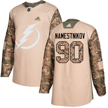 Adidas Lightning #90 Vladislav Namestnikov Camo Authentic 2017 Veterans Day Stitched Youth NHL Jersey