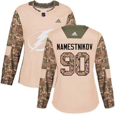 Adidas Lightning #90 Vladislav Namestnikov Camo Authentic 2017 Veterans Day Women's Stitched NHL Jersey