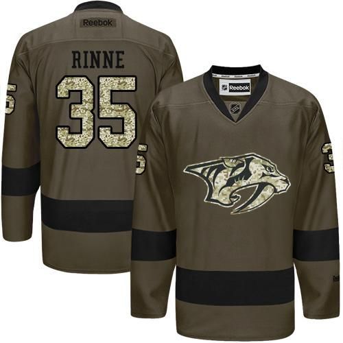 Adidas Predators #35 Pekka Rinne Green Salute to Service Stitched NHL Jersey