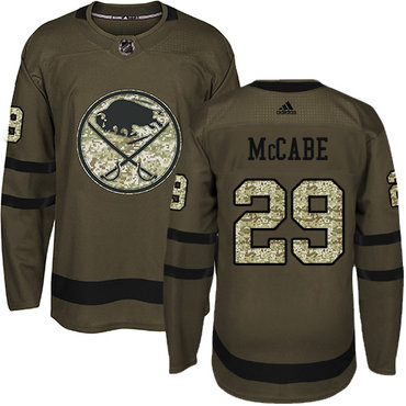 Adidas Sabres #29 Jake McCabe Green Salute to Service Stitched NHL Jersey