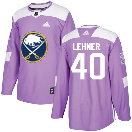 Adidas Sabres #40 Robin Lehner Purple Authentic Fights Cancer Youth Stitched NHL Jersey