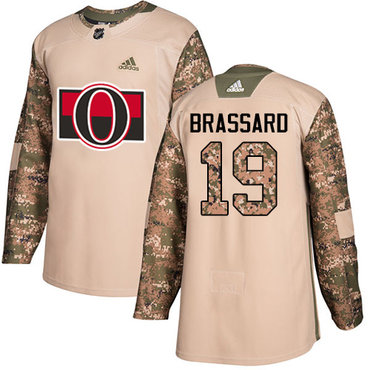 Adidas Senators #19 Derick Brassard Camo Authentic 2017 Veterans Day Stitched Youth NHL Jersey