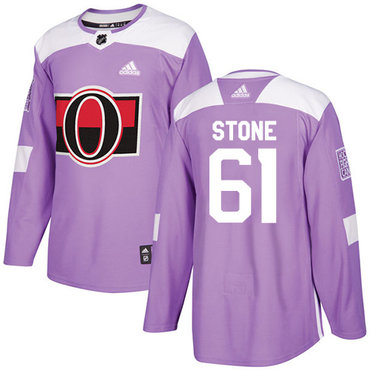 Adidas Senators #61 Mark Stone Purple Authentic Fights Cancer Stitched Youth NHL Jersey