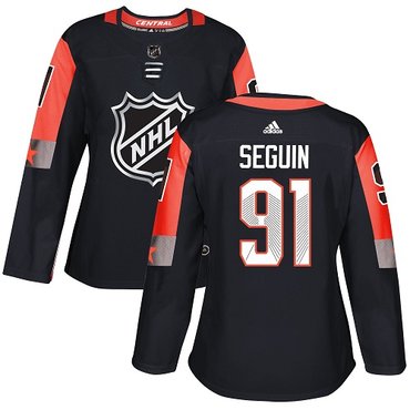 Adidas Stars #91 Tyler Seguin Black 2018 All-Star Central Division Authentic Women's Stitched NHL Jersey