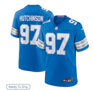Aidan Hutchinson Detroit Lions Nike Game Jersey - Blue
