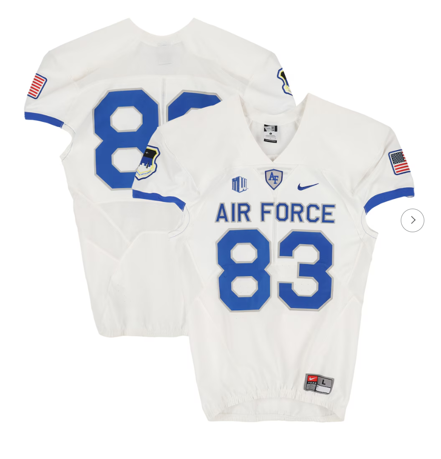 Air Force Falcons Fanatics Authentic Team-Issued #83 White Nike Jersey from the Football Program