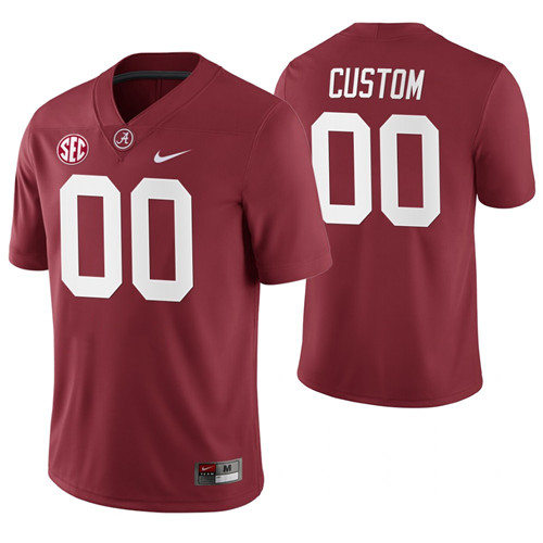Alabama Crimson Tide 00 Custom Home Game College Football Jersey Crimson