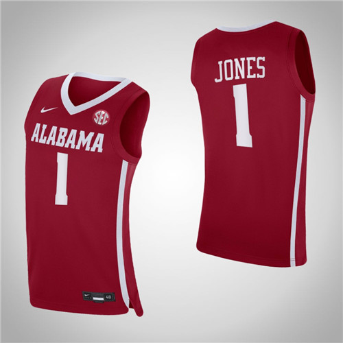 Alabama Crimson Tide 1 Herbert Jones College Basketball Jersey Red