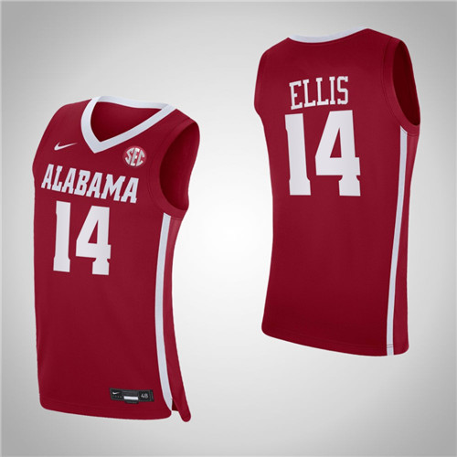 Alabama Crimson Tide 14 Keon Ellis College Basketball Jersey Red