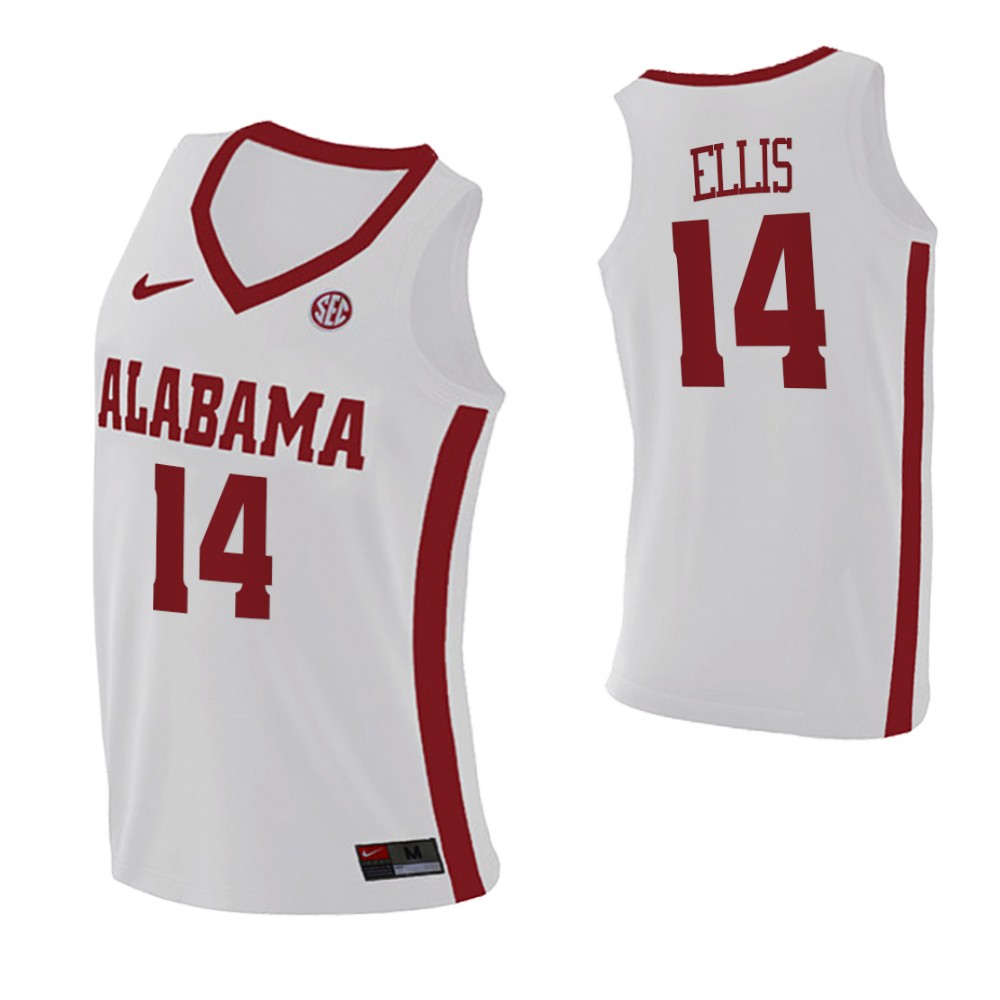 Alabama Crimson Tide 14 Keon Ellis College Basketball Swingman Jersey White
