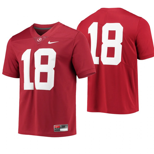 Alabama Crimson Tide 18 Custom Limited College Football Jersey Crimson Youth