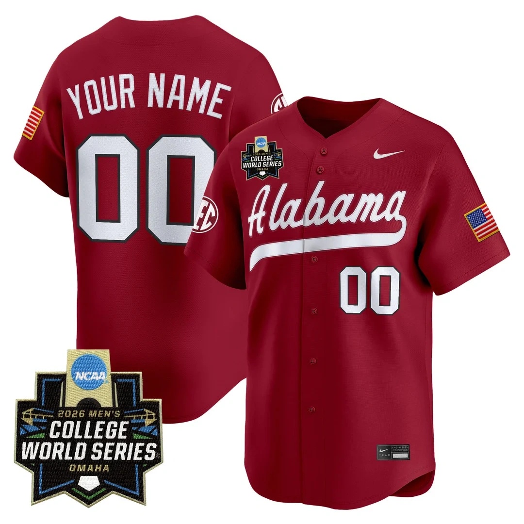 Alabama Crimson Tide 2026 World Series Vapor Premier Limited Custom Jersey