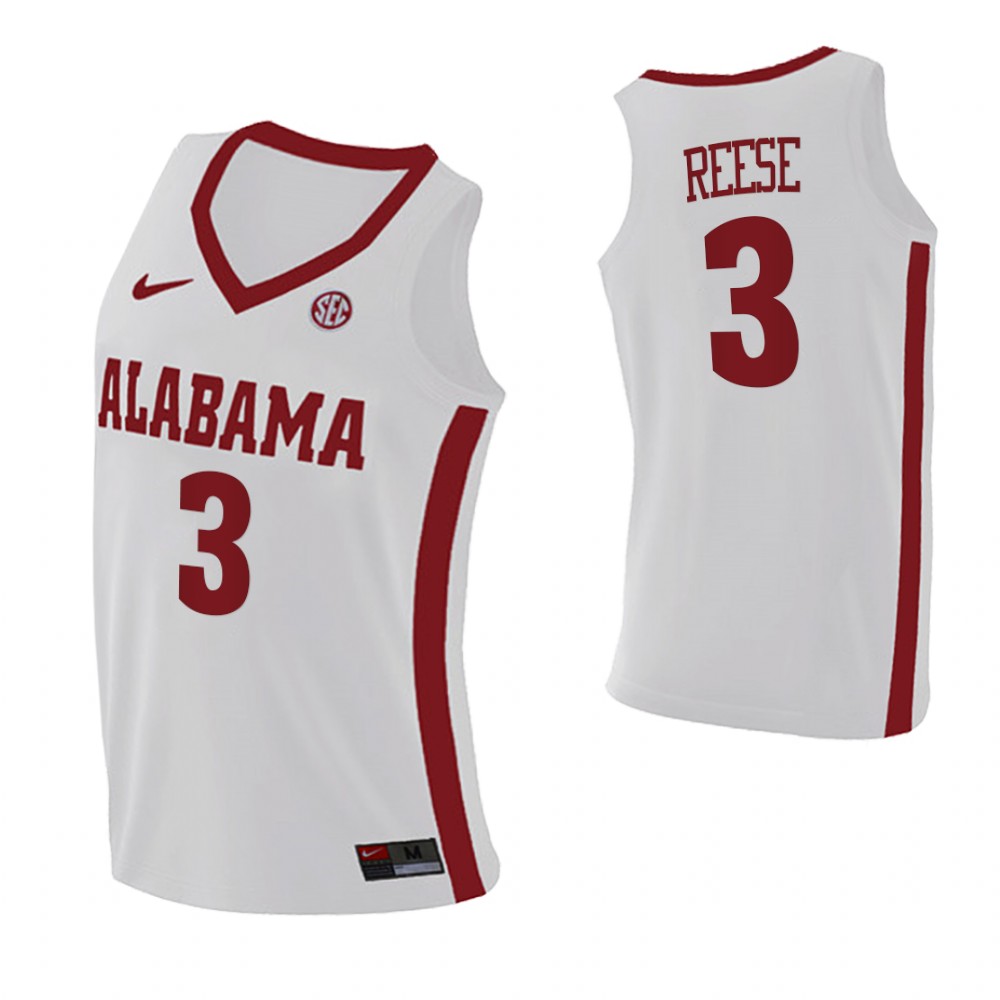 Alabama Crimson Tide 3 Alex Reese College Basketball Swingman Jersey White