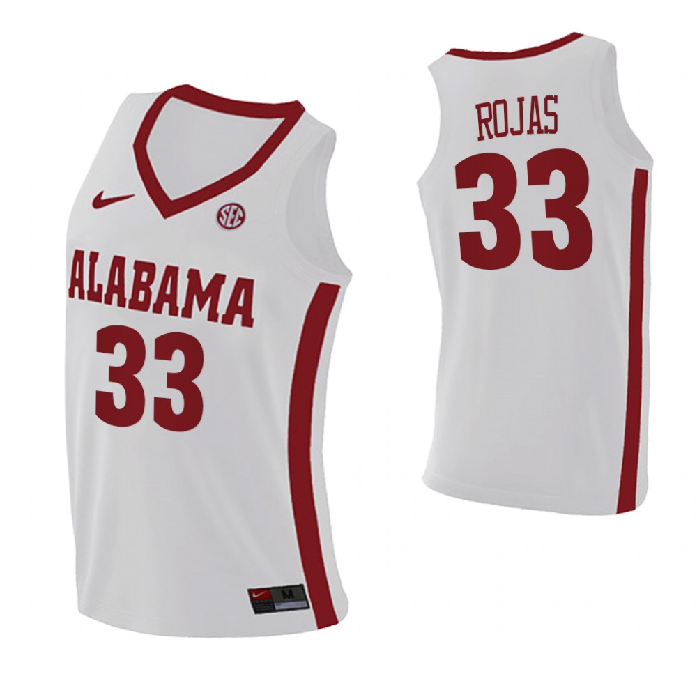 Alabama Crimson Tide 33 James Rojas College Basketball Swingman Jersey White