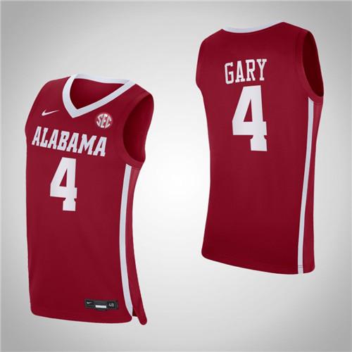 Alabama Crimson Tide 4 Juwan Gary College Basketball Jersey Red