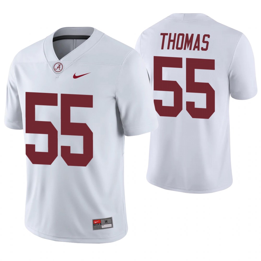 Alabama Crimson Tide 55 Derrick Thomas Game College Football Jersey White