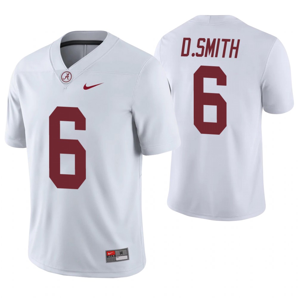 Alabama Crimson Tide 6 DeVonta Smith Game College Football Jersey White